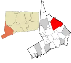 Newtown's location within Fairfield County and Connecticut