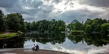 Fishing by the pond of the Tauride gardens (2014)