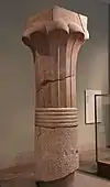 Fragments of a palm column; 2353-2323 BC; granite; diameter beneath the ropes of the neck 80.85&nbsp;cm (3113⁄16 in.); Metropolitan Museum of Art