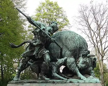 Altgermanische Wisentjagd (bison hunting), Berlin