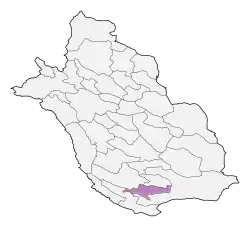 Location of Gerash County in&nbsp;Fars&nbsp;province
