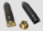 7.62 mm Gerasimenko internal propellant caseless ammunition for the VAG-73&nbsp;[ru] machine pistol