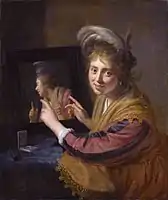 Girl at a mirror, 1632 (Rijksmuseum, Amsterdam).