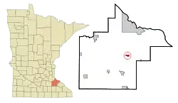 Location of Goodhue, Minnesota