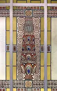 Ceramic tile decoration by Galileo Chini, with influence of Vienna Secession