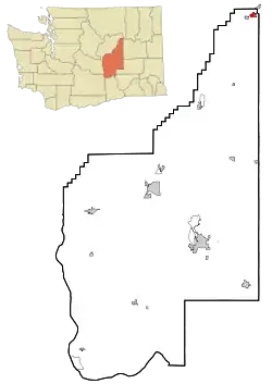 Location of Grand Coulee, Washington