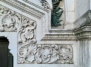 Romanian Revival rinceau on the Gheorghieff Brothers Tomb, Bellu Cemetery, Bucharest, Romania, by Ion Mincu, c.1900