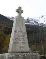 Ferdinand Imseng gravestone, Old Church cemetery, Macugnaga, Italy