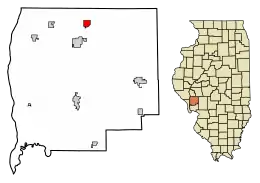 Location of Roodhouse in Greene County, Illinois.