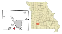Location of Battlefield, Missouri