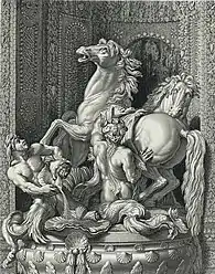 Apollo's horses groomed by two Tritons  by Gaspard and Balthazard Marsy, ca.&nbsp;1670