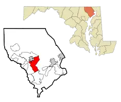 Location of Bel Air South, Maryland