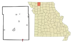 Location of Gilman City, Missouri