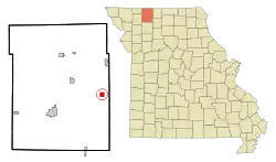 Location of Mount Moriah, Missouri