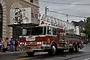 Fire Department Tower Ladder 12, a 1983 Pierce Arrow/LTI 1500/150/85&nbsp;ft.