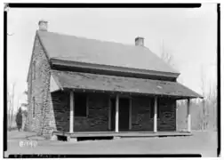 The Stony Brook meetinghouse in 1936 from the Historic American Buildings Survey