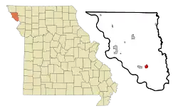 Location of Oregon, Missouri