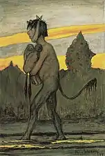 The Poor Devil with its Twins, 1898, watercolor and oil