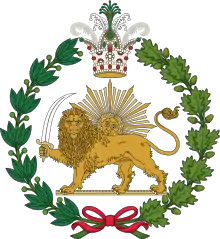 Imperial Coat of arms of Iran. Qajar dynasty (1907–1925)