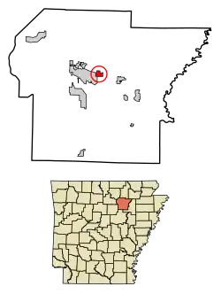 Location of Moorefield in Independence County, Arkansas