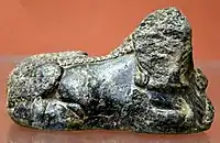 Human-headed bull in the name of King Nam-Mahani of Lagash, dedicated to Nanshe, circa 2100 BCE. British Museum