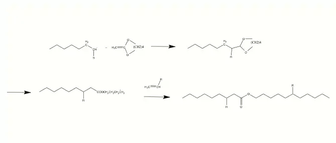 Insertion of an ester group into vinyl polymer