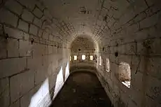 Interior of a caponier