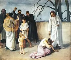 Jesus and the Sinful Woman, 1908 (fi)