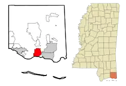 Location of Gautier, Mississippi