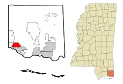 Location of Gulf Hills, Mississippi