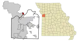 Location of River Bend, Missouri