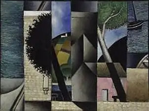Jean Metzinger, 1912, Landscape (Marine, Composition Cubiste), oil on canvas, 51.4 x 68.6&nbsp;cm, Fogg Art Museum, Harvard University. Published in Herwarth Walden, Einblick in Kunst: Expressionismus, Futurismus, Kubismus (1917), Der Sturm, 1912 - 1917