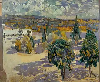 Thundery Sky (circa 1907). 1225 × 1514&nbsp;mm. Museu Nacional d'Art de Catalunya.