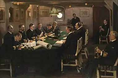 War Room – depicts surrender of the German High Seas Fleet on board of HMS&nbsp;Queen Elizabeth (November 1918)