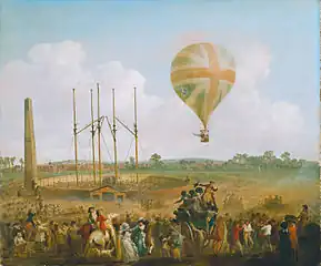 George Biggins' Ascent in Lunardi' Balloon (1785), Neue Pinakothek