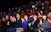 President Park Geun-hye (center, in blue) at the theater (2014)