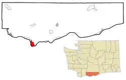 Location of Dallesport in Klickitat County, Washington