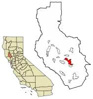 Location of Clearlake in Lake County, California