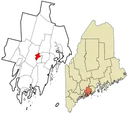 Location in Lincoln County and the state of Maine