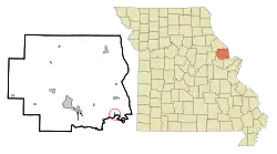 Location of Old Monroe, Missouri