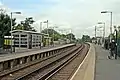 Looking north along the Liverpool-bound platform.