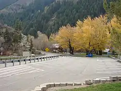 Looking south along South Fork Road inVivian Park, October 2015