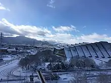 M-Wave northeast corner in winter