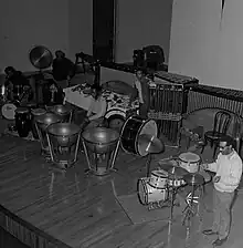 M'Boom at a jazz workshop at hosted by Amherst University, January 26, 1974