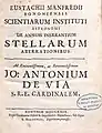 De annuis inerrantium stellarum aberrationibus, 1729