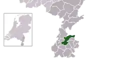 Highlighted position of Beekdaelen in a municipal map of Limburg