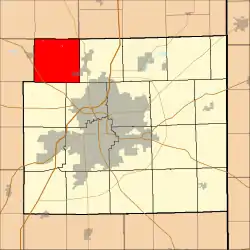 Location in Allen County, Indiana