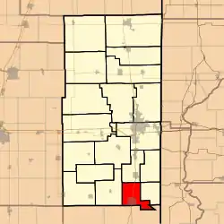 Location in Vermilion County