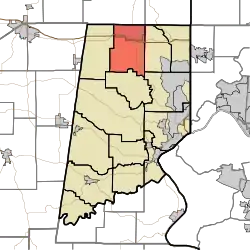 Location of Kelso Township in Dearborn County