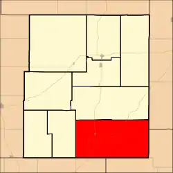 Location within Chase County